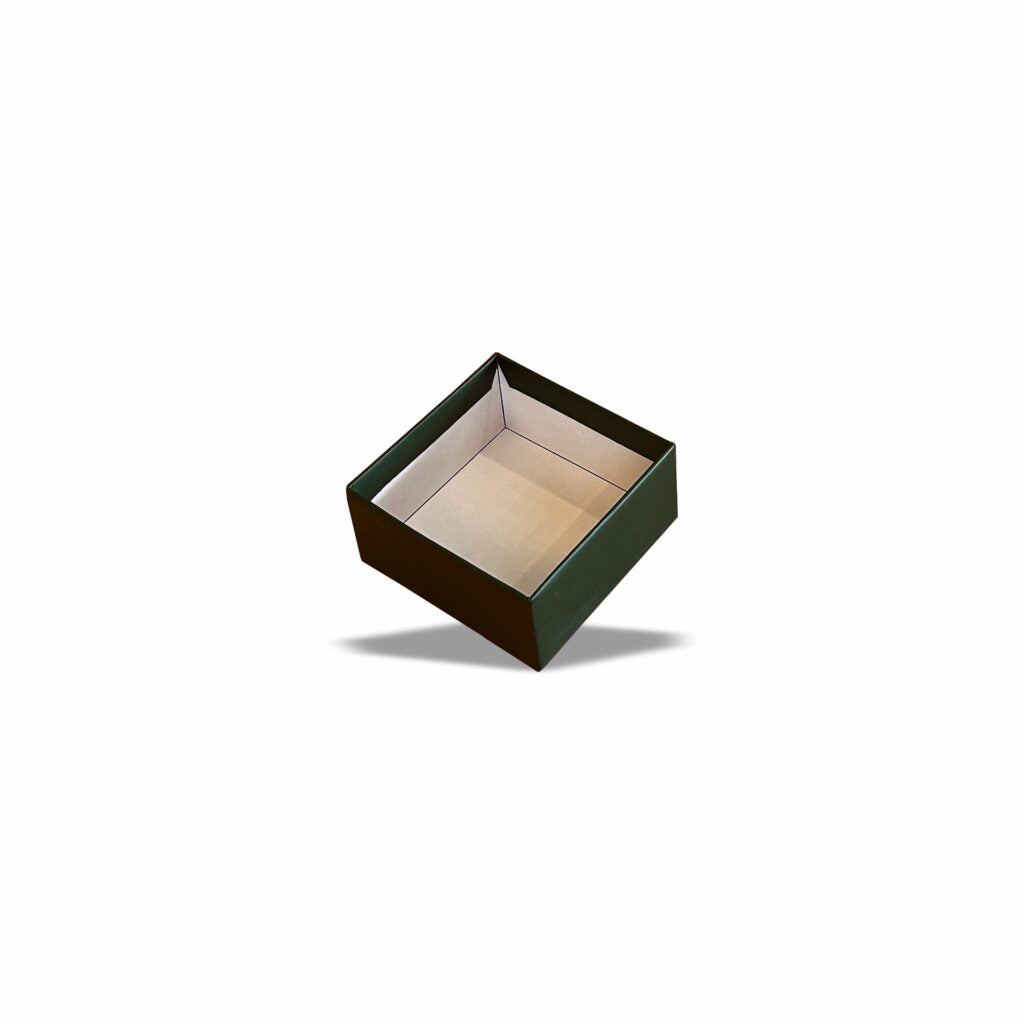 Emerald Green : Gold Foil Rigid Hamper Box (4x4x2 inch)