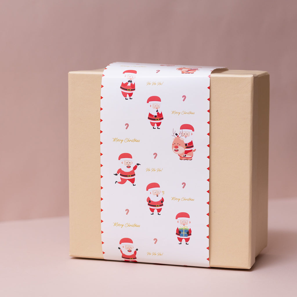 Christmas Cream Gift Box with Santa Sleeve