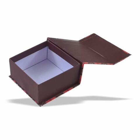Leafty Lustre Magnetic Pattern : Rigid Hamper Box (4x4x2 inch)