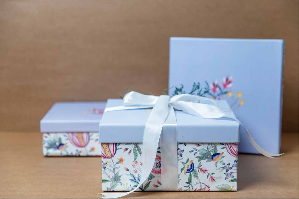 Chintz Floral Rigid Gift Box (8X8X4")
